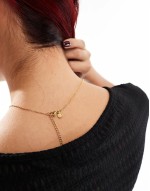 lexi heart pendant necklace with amber stone in gold