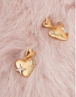 galaxy heart earrings in 18k gold plated