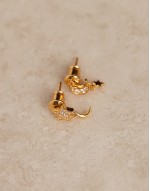 christmas cracker with starburst drop earrings in 18k gold plated