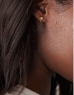 christmas cracker with starburst drop earrings in 18k gold plated