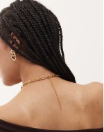 moonlit large molten pendant necklace in gold