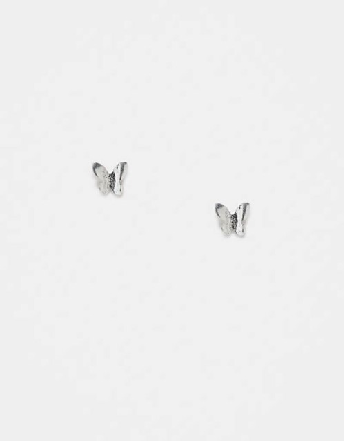 stud earrings in sterling silver