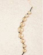 Limited Edition necklace with swirl and hammered detail in gold tone
