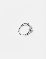 8mm gem set clicker in sterling silver