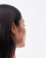 hex earrings in gold