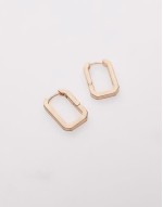 hex earrings in gold