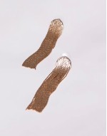 drop earrings with shimmer chain tassel detail in gold tone