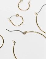 multi-size hoop earring 3-pack in gold