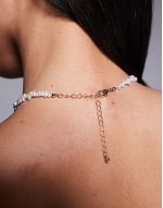 choker necklace with faux mini freshwater pearl design