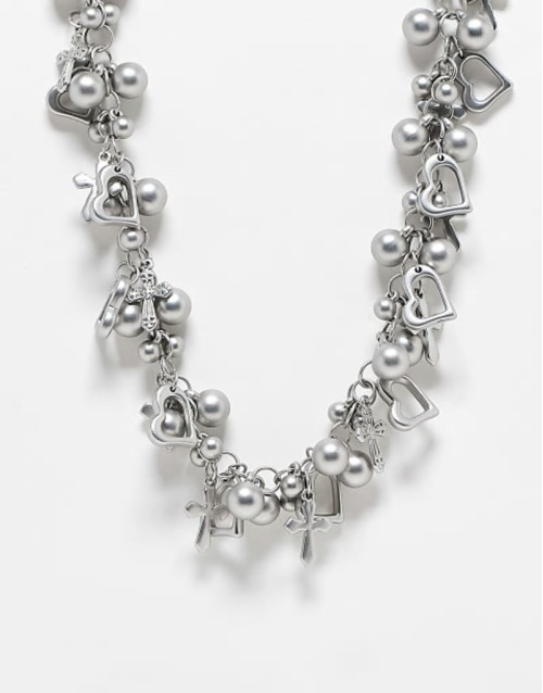 unisex ultimate charm necklace in silver