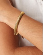 Lost Souls stainless steel 18ct gold plated soft snake chain bracelet