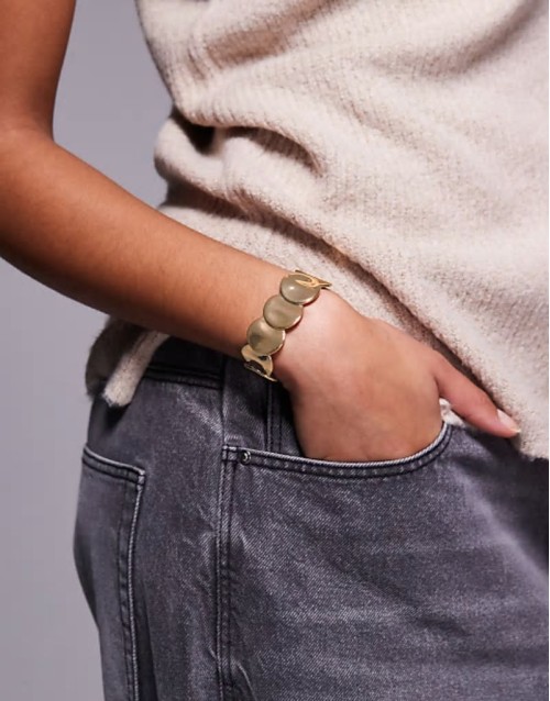 18ct gold plated circle bracelet