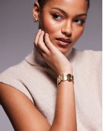 18ct gold plated circle bracelet