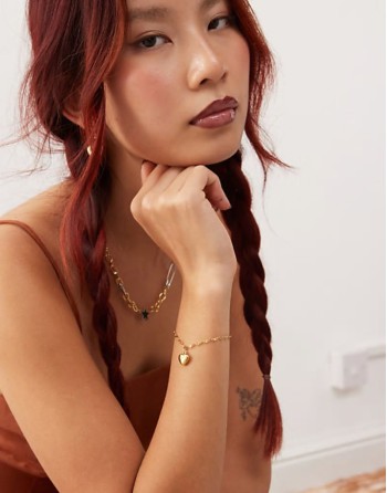 eternal heart bracelet in gold plated